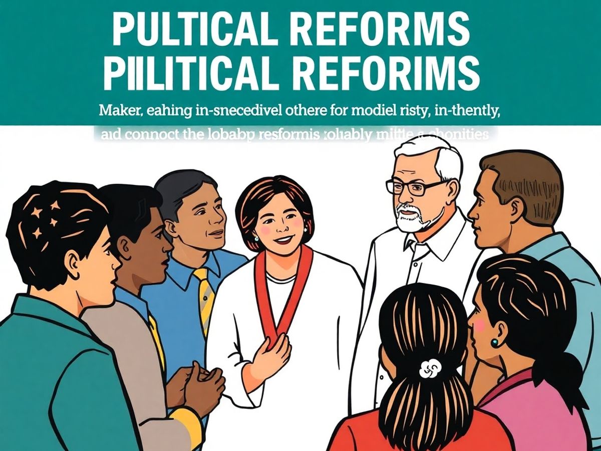 Oamenii discută despre reformele politice în comunitate.