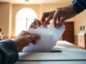 Urnă de vot și buletine de vot